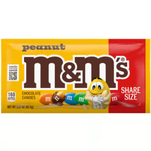 M&M's Peanut Milk Chocolate Candies Bag Share Size (3.27 oz)